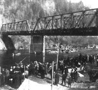 Sandy River Smelt Run At Columbia River Highway Bridge 1923