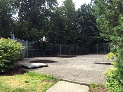 Basketball court at Helen Althaus Park